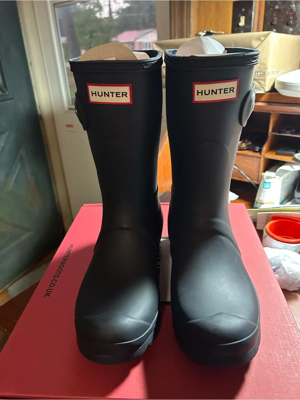 Women’s Hunter Black Short Rain Boots